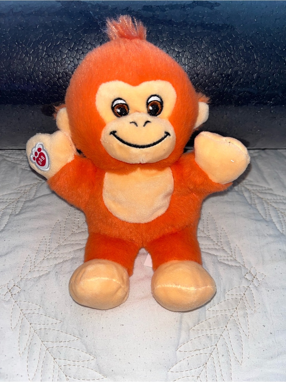Plush Orange Monkey Stuffed Animal - Soft Huggable Toy
